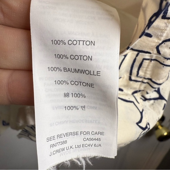 Crewcuts Elephant Print Kids 100% Cotton Dress - Blue and White Size 5 GUC - Picture 5 of 6